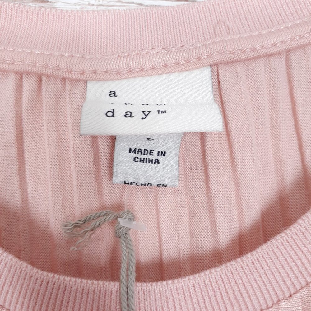 A.New Day Womens Swing Tank Top L Crinkle Pink 703 - Picture 5 of 6